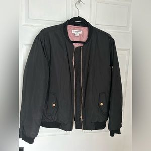 Black pink & gold bomber jacket